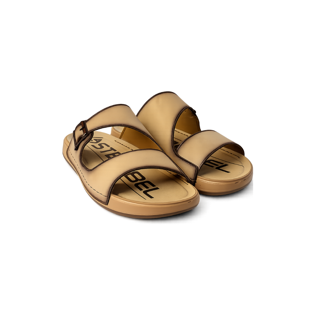 Men's Premium Dual Strap Comfort Slide Sandals – Beige