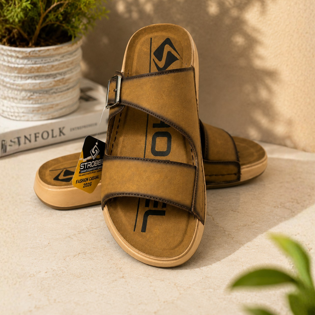 MEDICATED SLIPPERS CROSS STRAP – OLIVE BROWN
