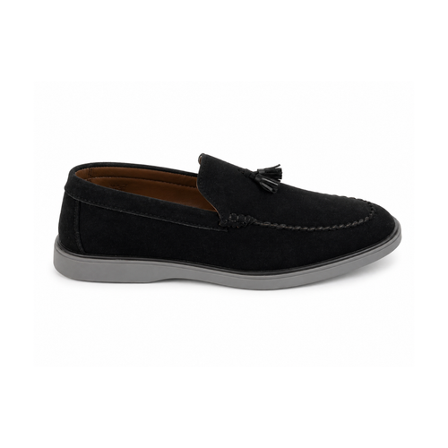 Black Suede Tassel Loafers