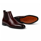 Brown Pure Leather Chelsea Shoes for Modern Style