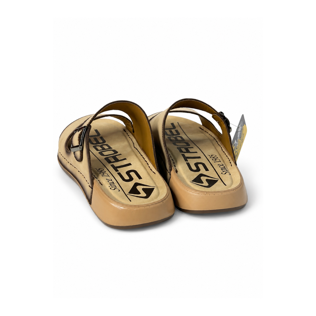 Men's Premium Dual Strap Comfort Slide Sandals – Beige