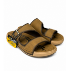 MEDICATED SLIPPERS CROSS STRAP – OLIVE BROWN