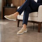 CREAM SUEDE MEDICATED LOAFER