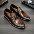 Handmade Stitched Dark Brown Premium Leather Loafers