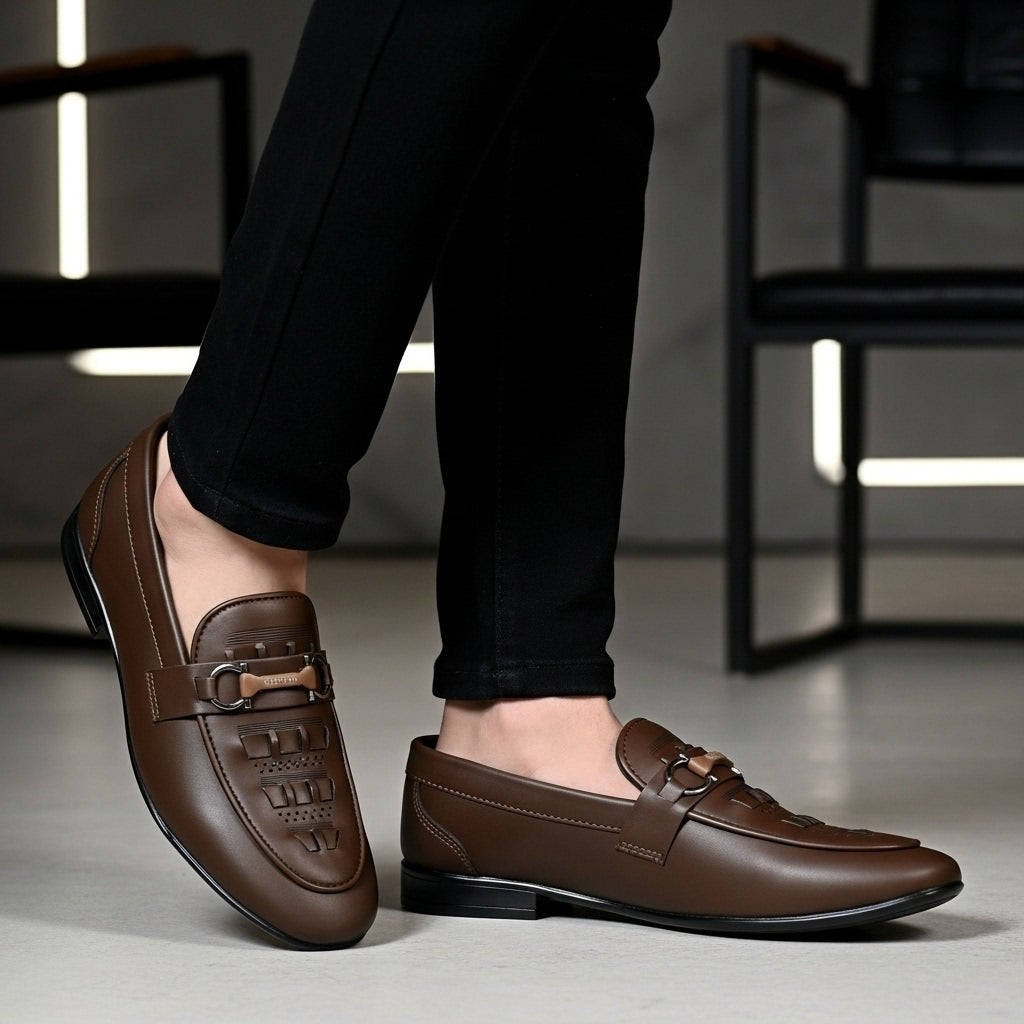 Regal Buckle Brown Loafers