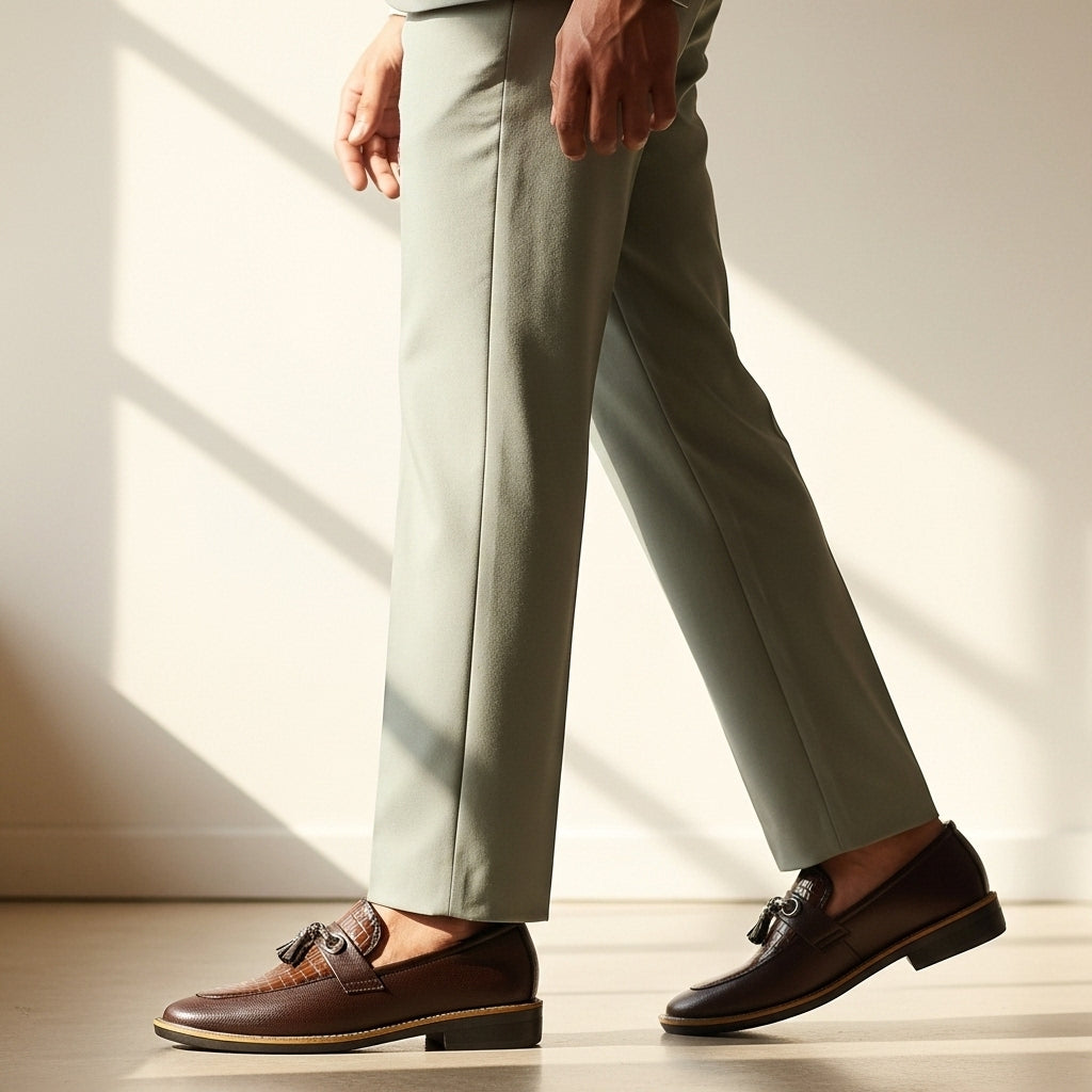 Handmade Stitched Dark Brown Premium Leather Loafers