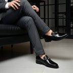 Premium Black Leather Tassel Loafer