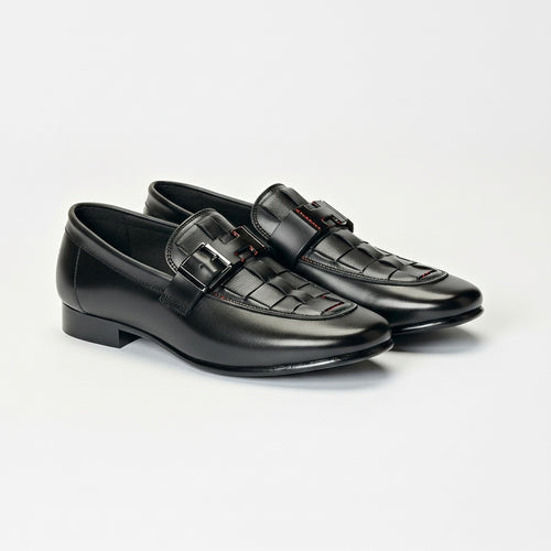 H Buckle Black Formal Loafer