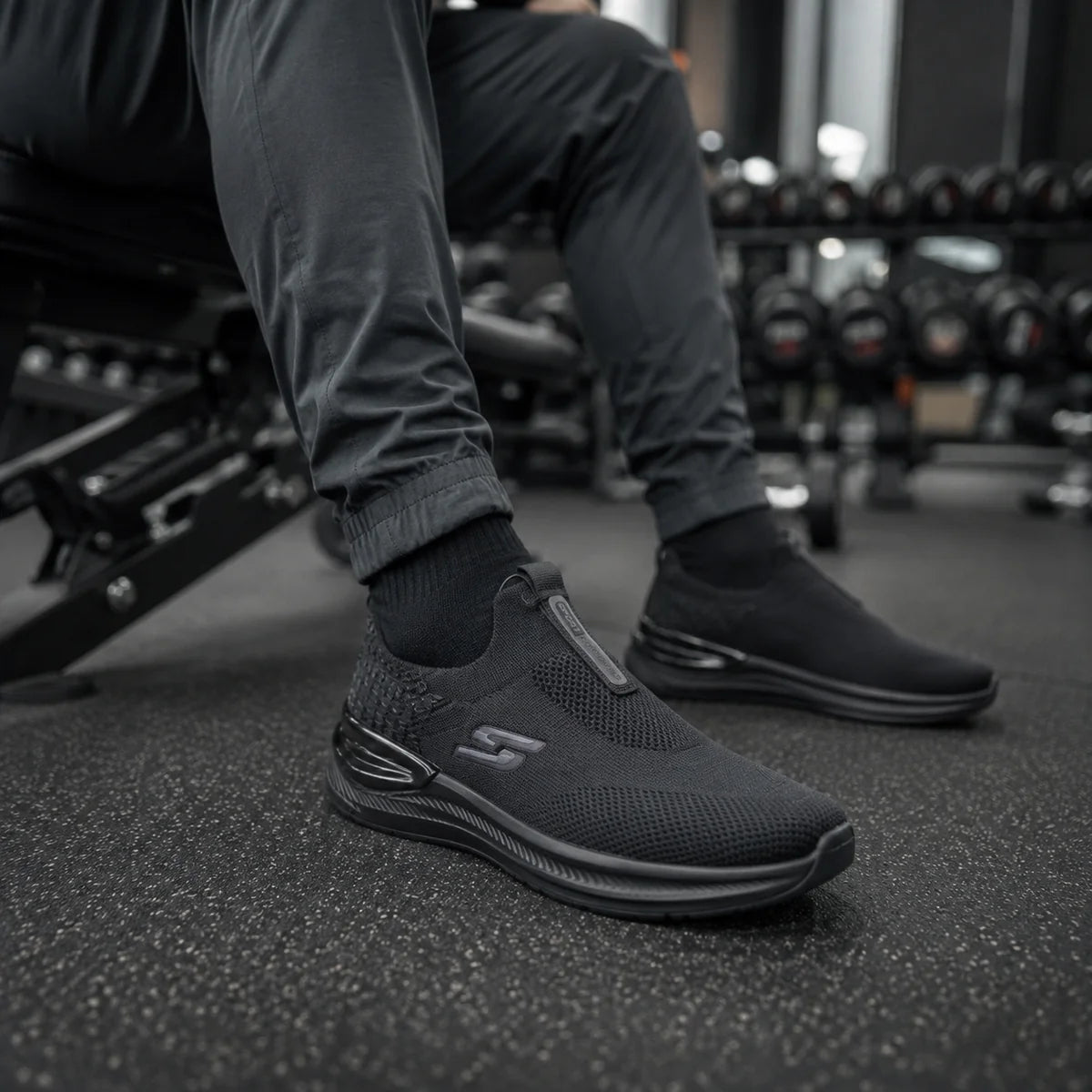 Black Air Flex l Comfort Walk Skechers